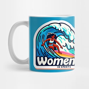 Riding the Wave of Change: Women in Sports Female Surfer Mug